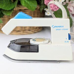 Vintage Folding Travel Iron for Dual Voltage Portable Ironing Tool 120/240 Volt
